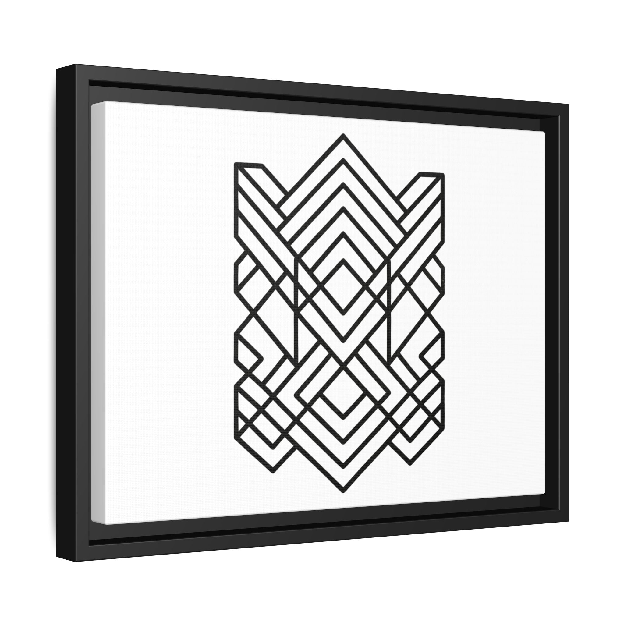 Framed Geometric Art Canvas