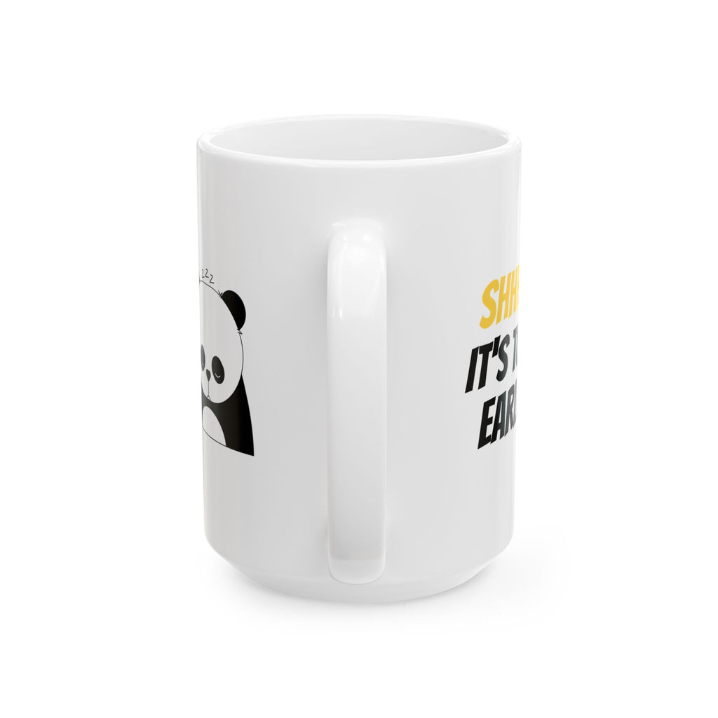 Cute Sleeping Panda Ceramic Mug — "Shhh... It’s Too Early" Coffee Cup (11oz & 15oz)
