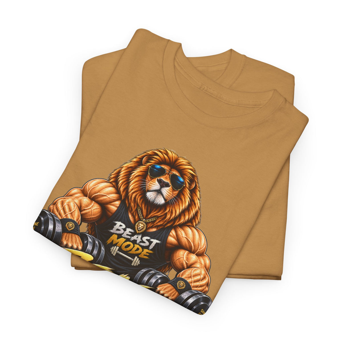 Beast Mode Lion T-Shirt — Workout Gym Fitness Tee