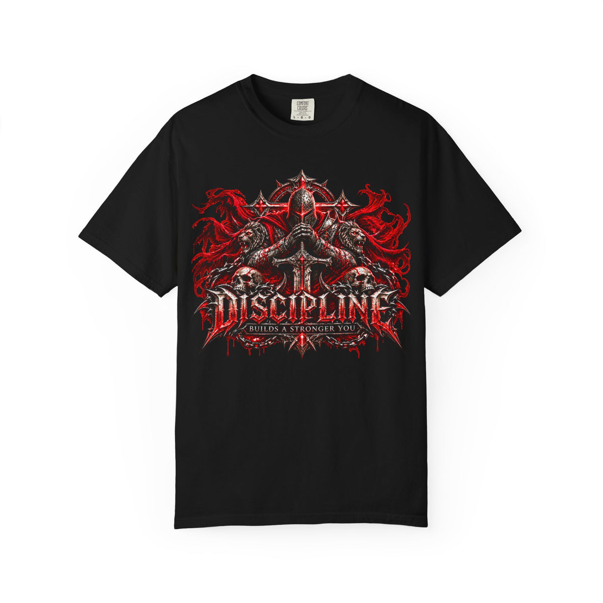 Discipline Metal Tee — Gothic Sword Graphic T-Shirt