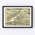 Vintage Map of Derby, Connecticut 1898