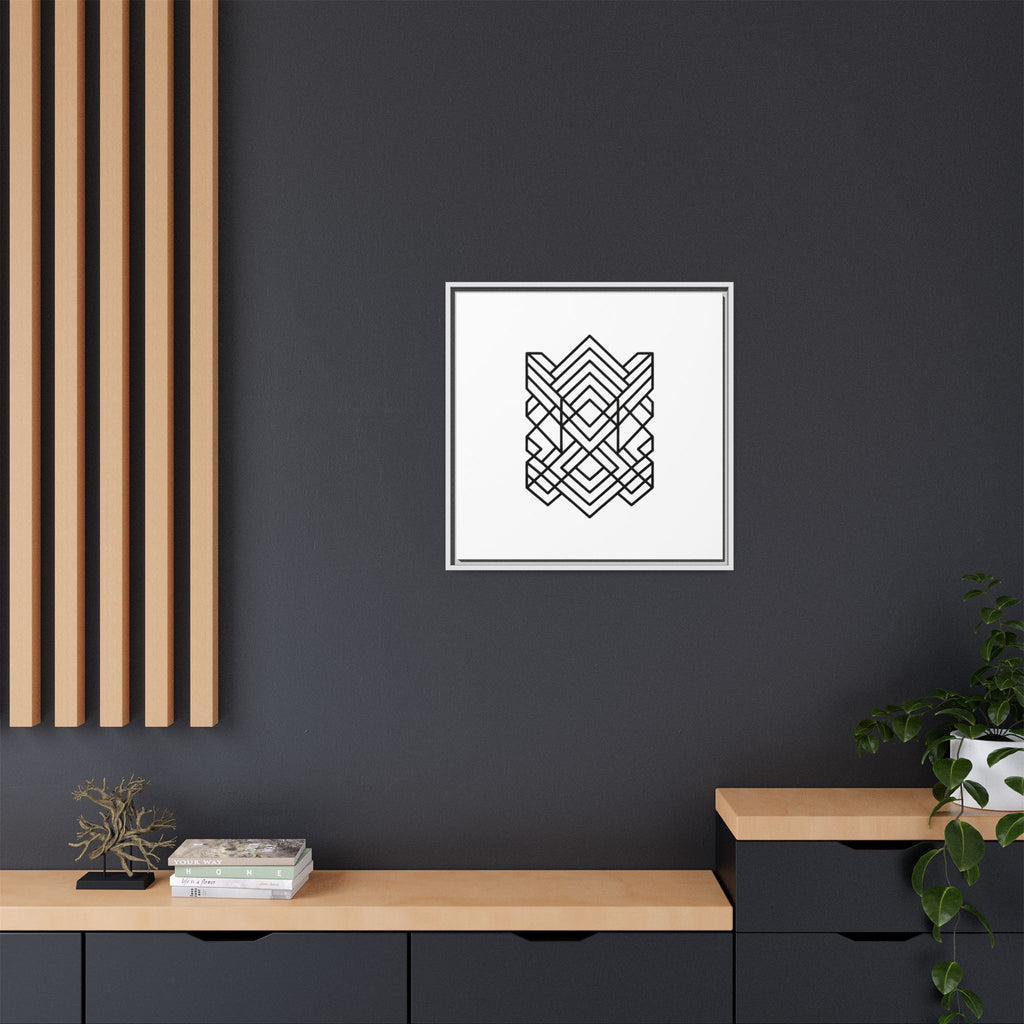 Framed Geometric Art Canvas