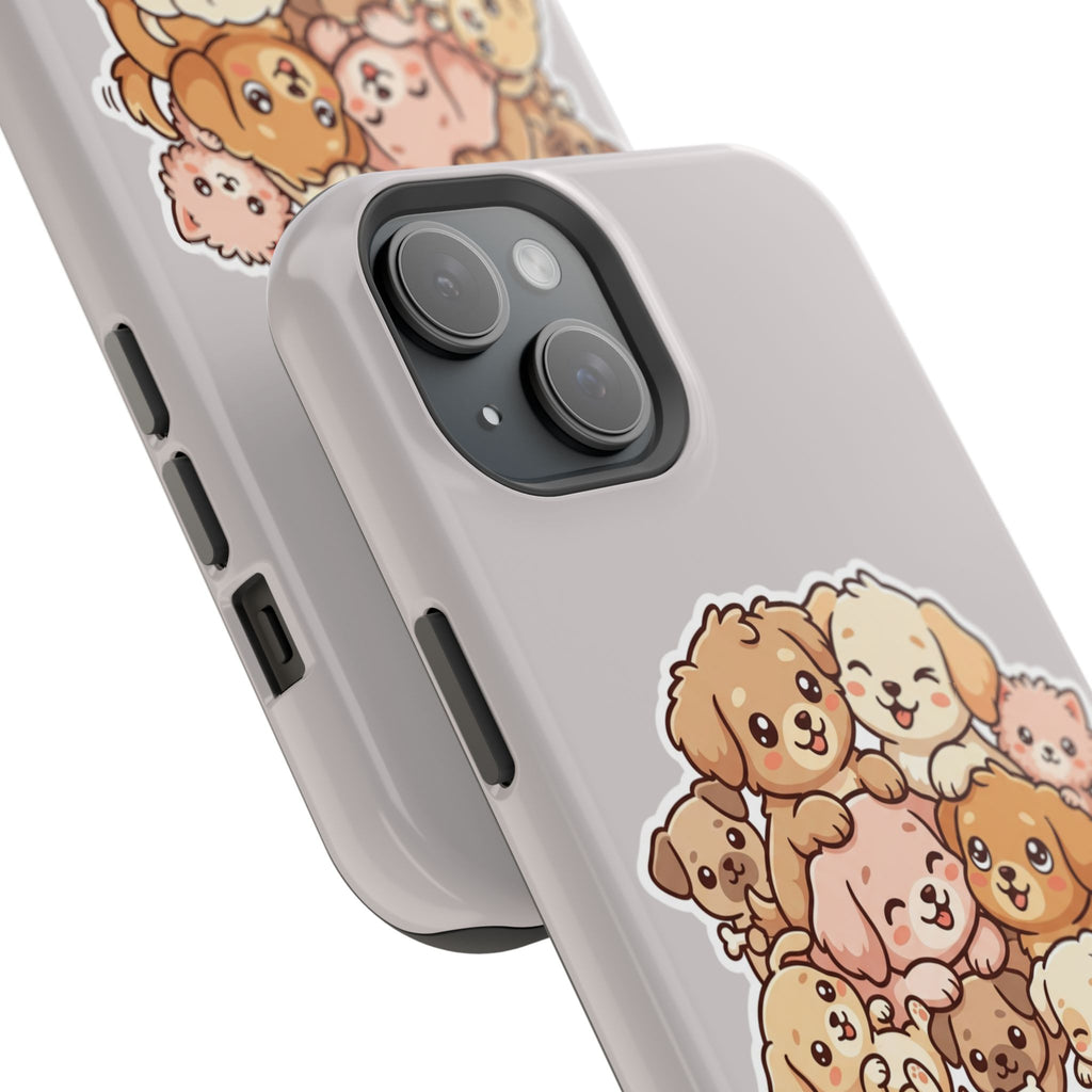 Cute Puppy Pile Magnetic Impact-Resistant Phone Case