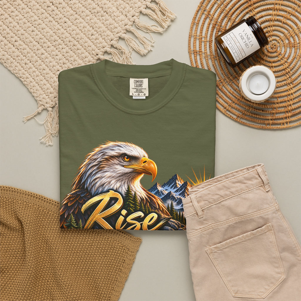 Rise Stronger Every Day Eagle T-Shirt — Motivational Nature Graphic Tee