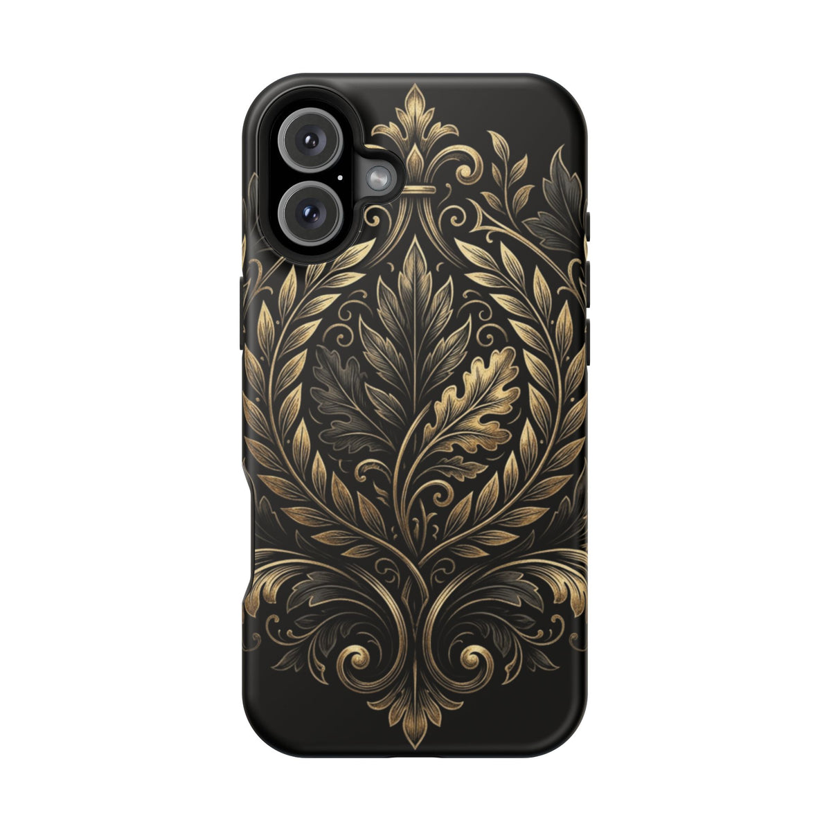 Baroque Gold Leaf Phone Case — Impact-Resistant Protective Cover