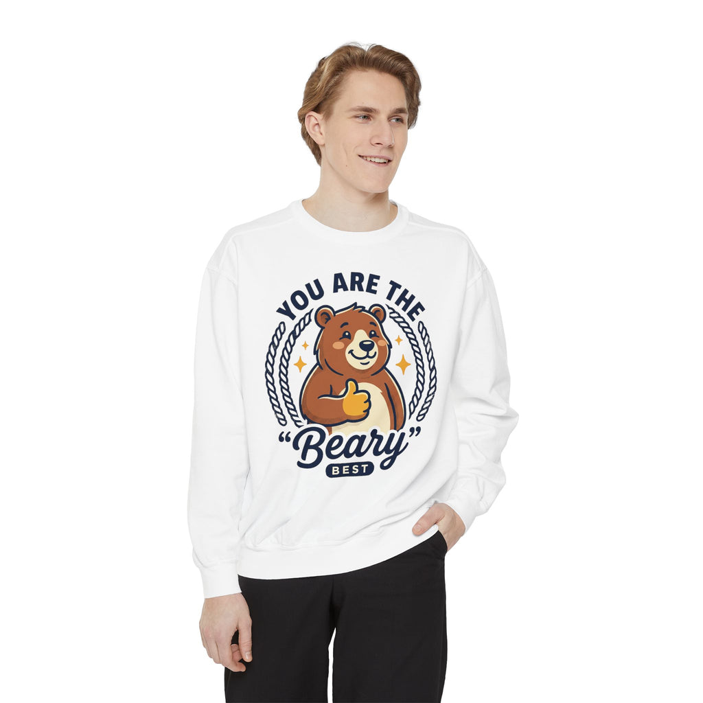You Are The Beary Best Sweatshirt — Cute Thumbs-Up Bear Graphic