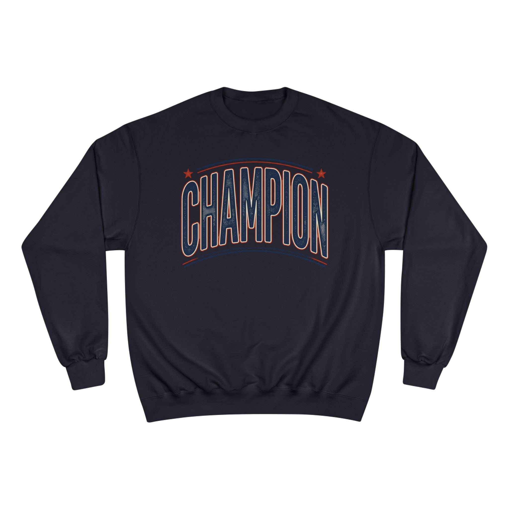 Champion Graphic Sweatshirt — Retro Arch Lettering Pullover