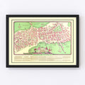 Vintage Map of Salem, Massachusetts 1930