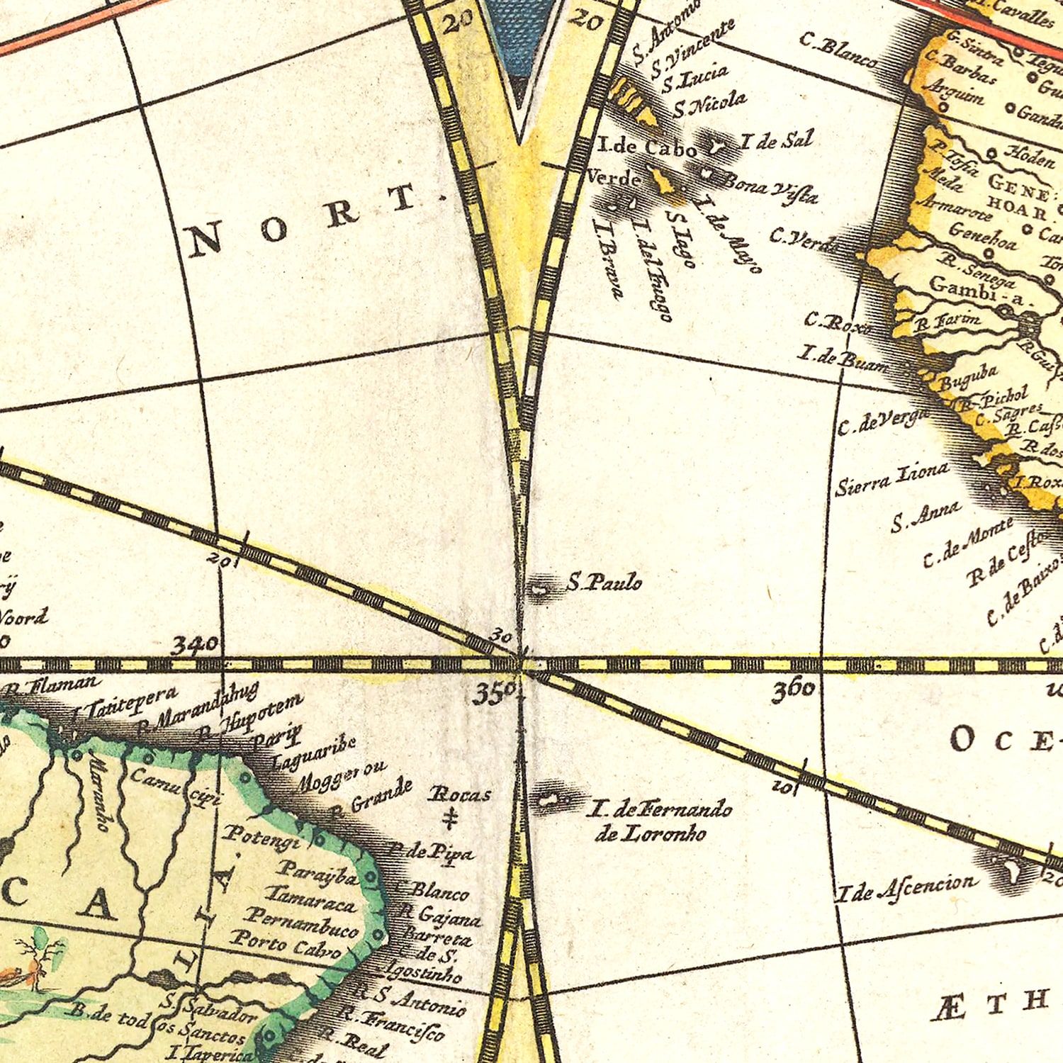 Vintage World Map 1690