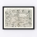 Vintage World Map 1540