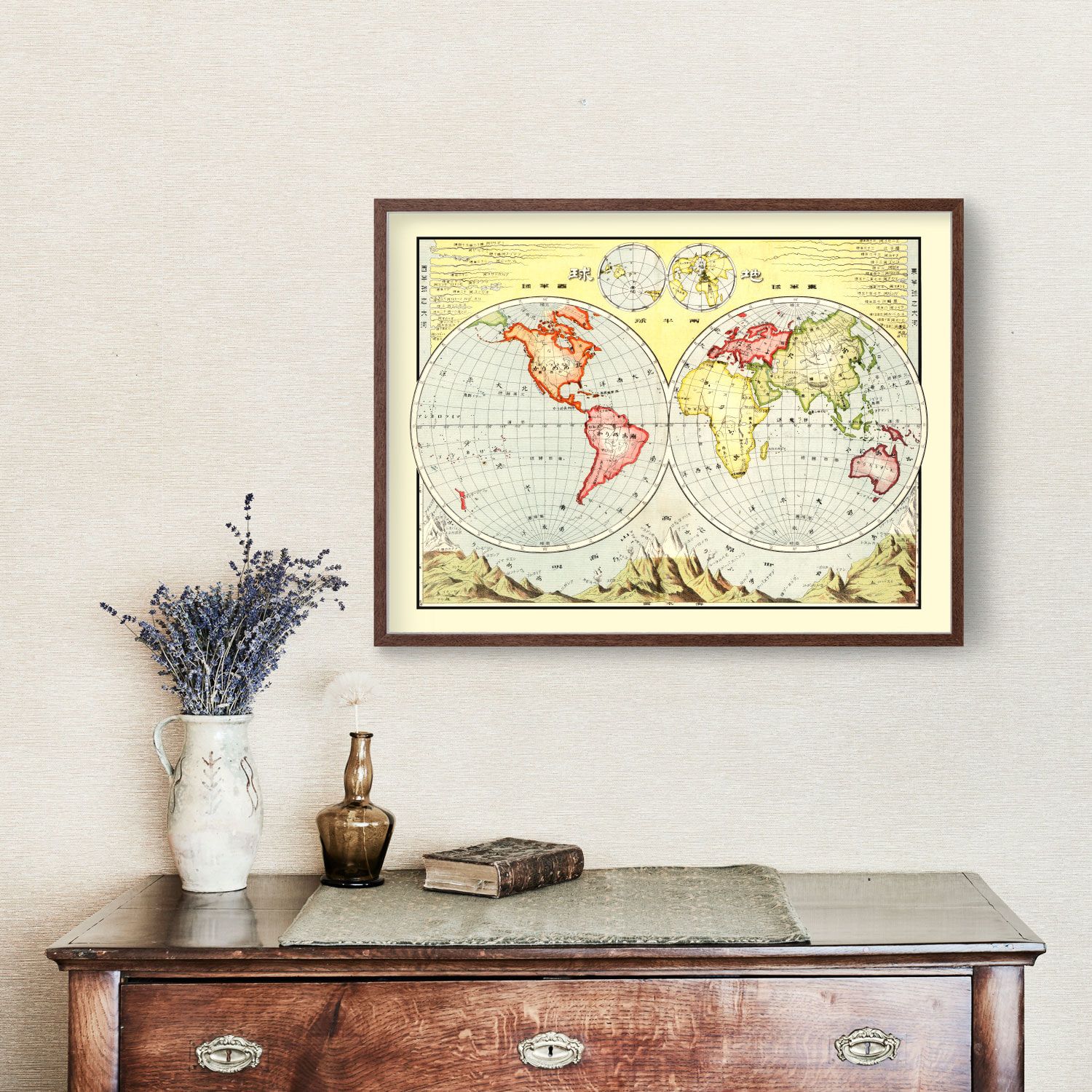 Vintage World Hemispheres 1906