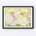Vintage World Hemispheres 1906