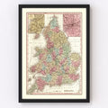 Vintage Map of England 1842