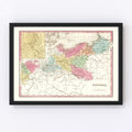 Vintage Map of Prussia 1836