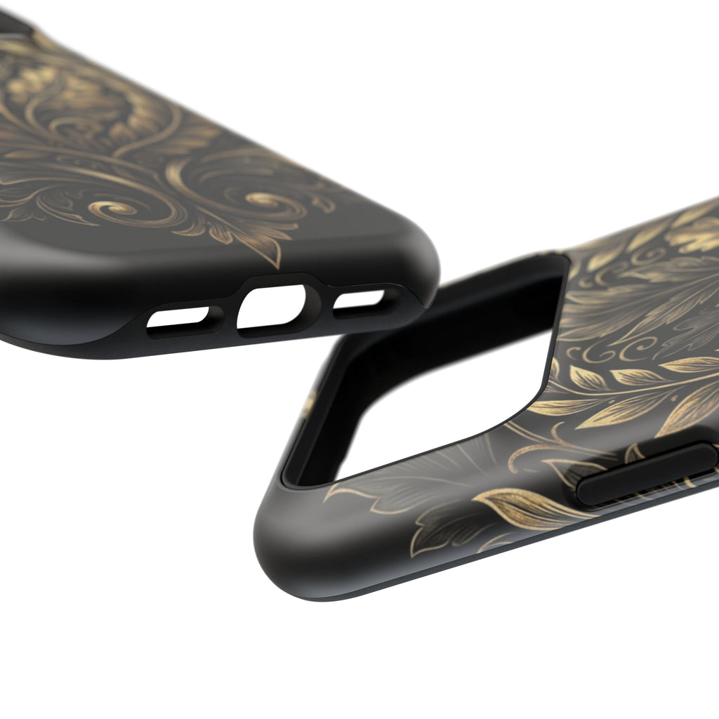 Baroque Gold Leaf Phone Case — Impact-Resistant Protective Cover