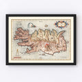 Vintage Map of Iceland 1623