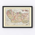 Vintage Map of Ireland 1623