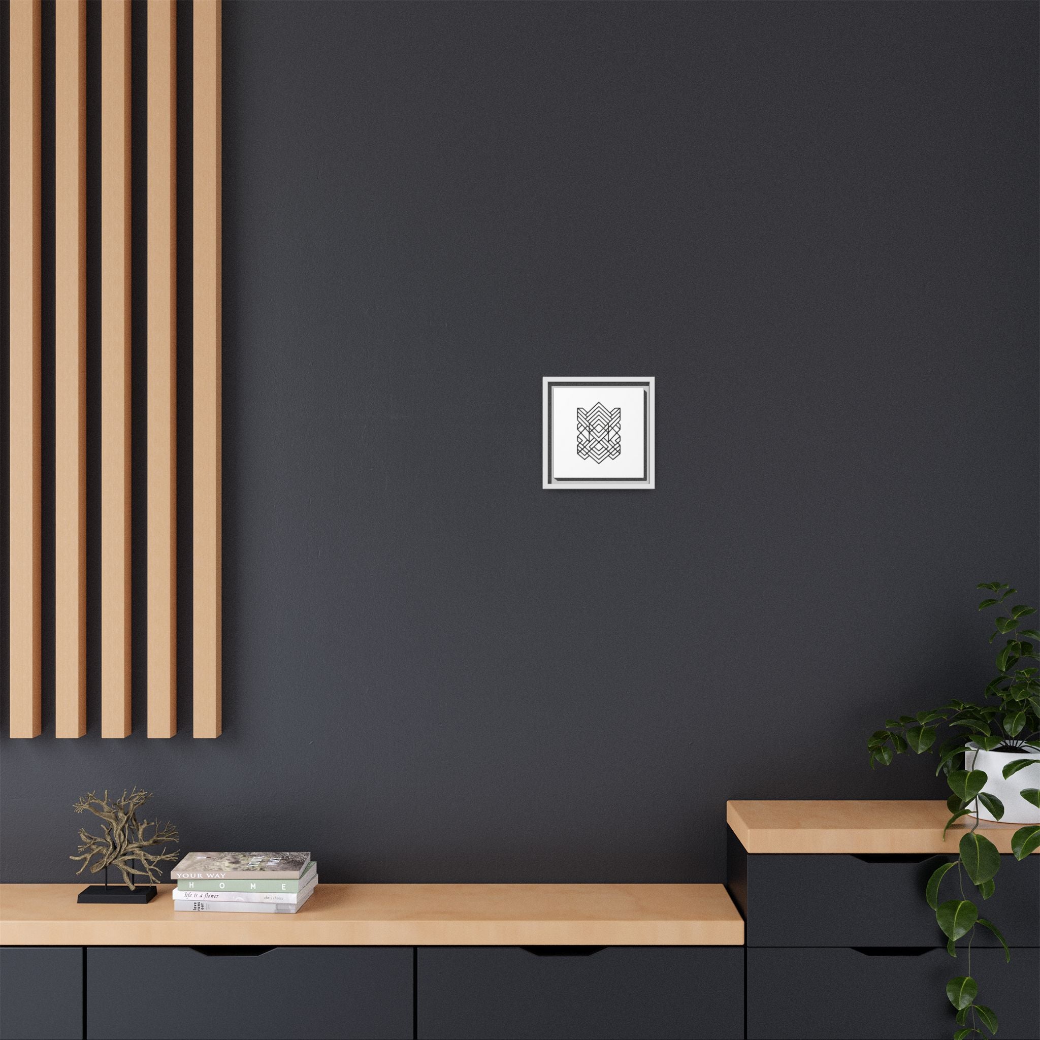 Framed Geometric Art Canvas