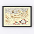 Vintage Map of Basque Regions of Spain, 1623