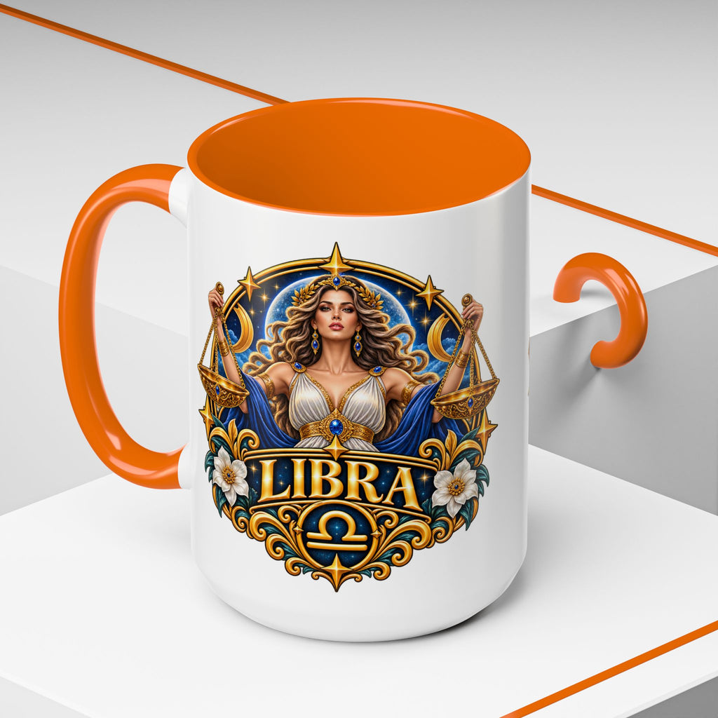 Libra Zodiac Coffee Mug – Elegant Horoscope Astrology Gift (11/15oz)