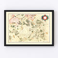 Vintage Map of Lorraine France, 1623