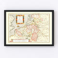 Vintage Map of Belgium 1623