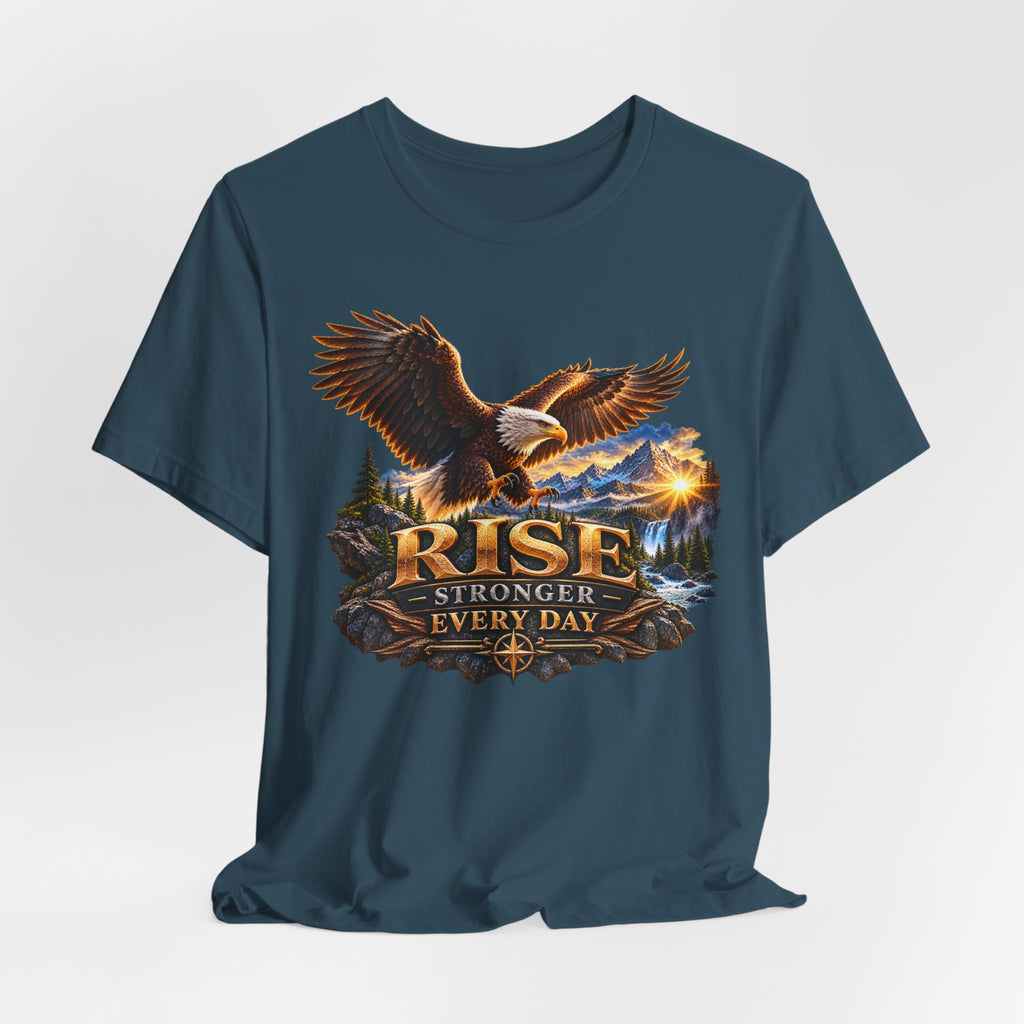 Rise Stronger Every Day Eagle T-Shirt — Inspirational Outdoors Graphic Tee