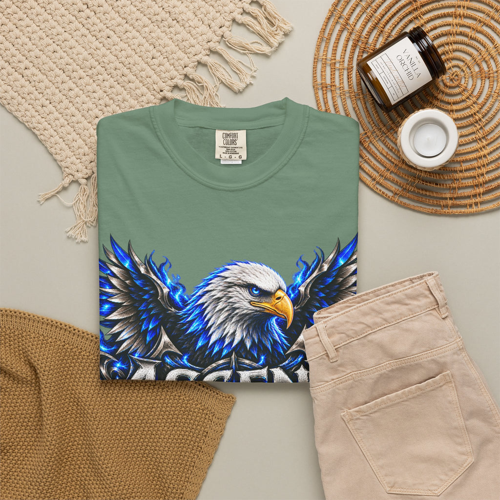 Ascend Eagle T-Shirt — Bold Blue Eagle Graphic Tee