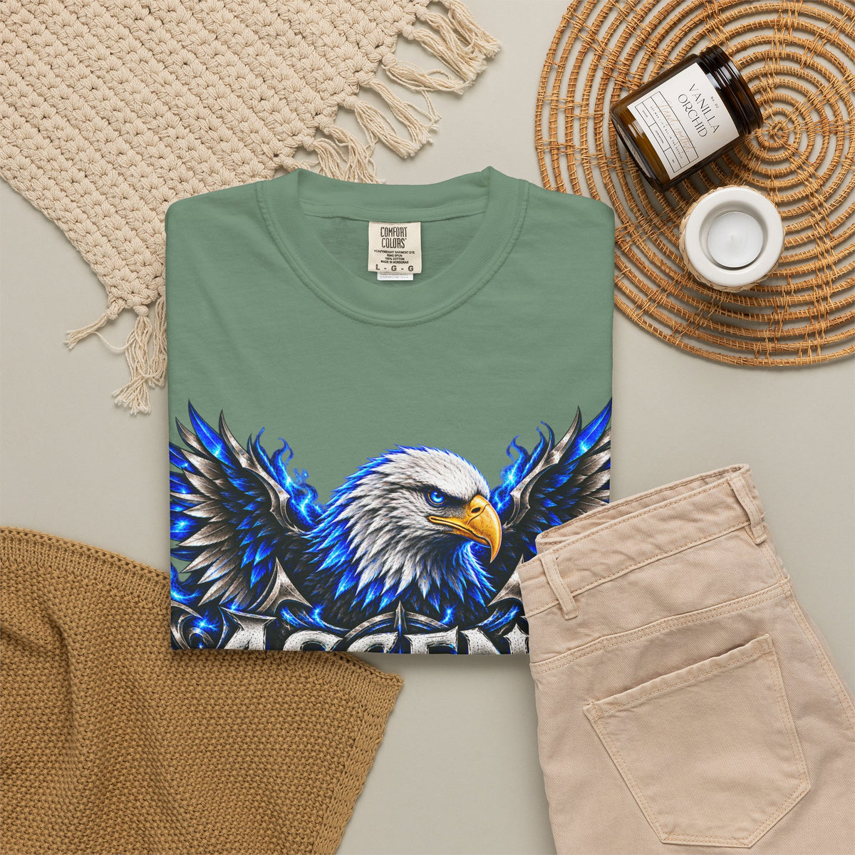 Ascend Eagle T-Shirt — Bold Blue Eagle Graphic Tee