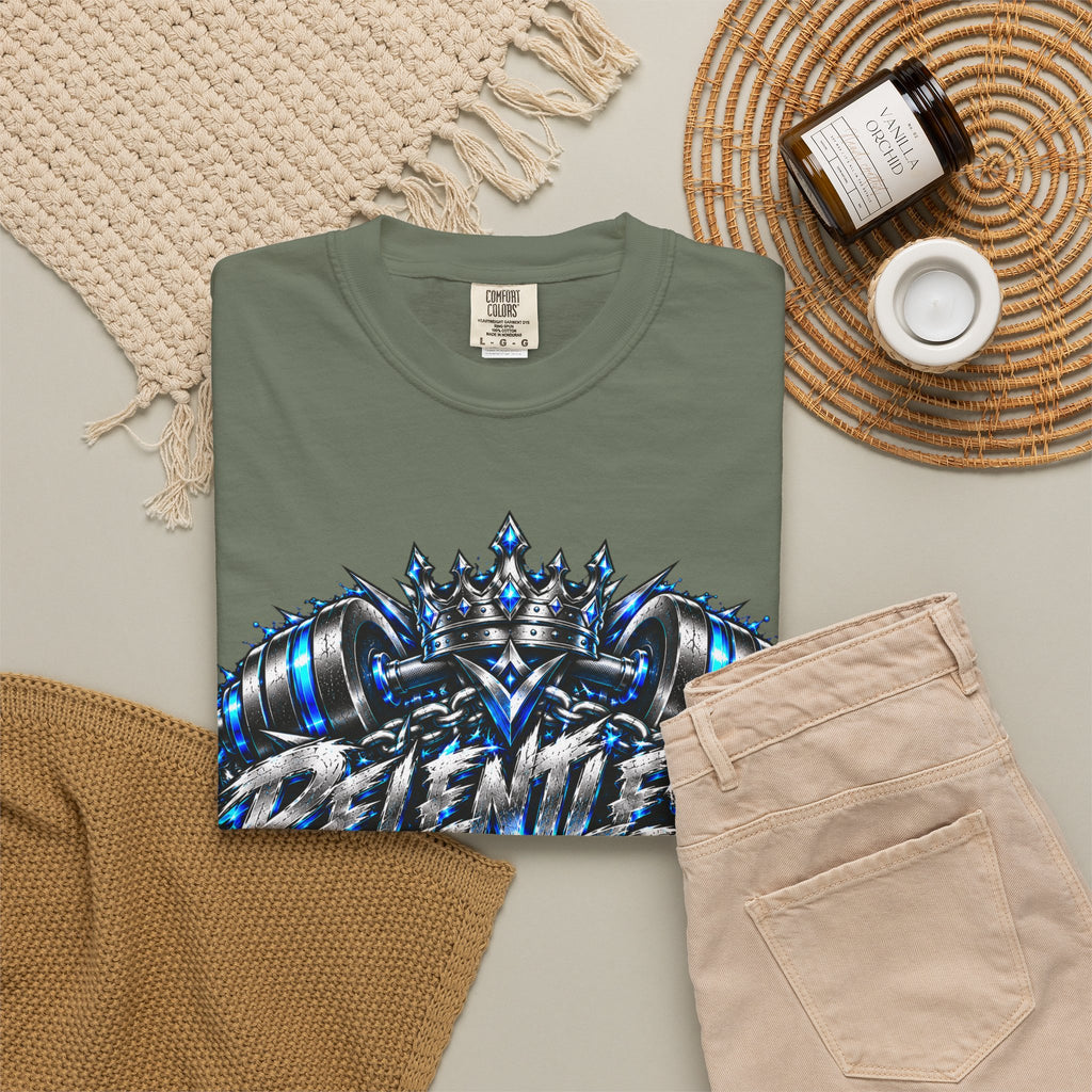T-Shirt — Metallic Crown Graffiti Heart Graphic Tee