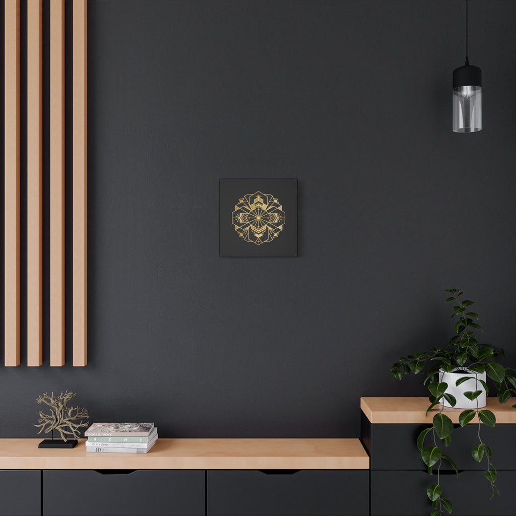 Gold Geometric Mandala Canvas