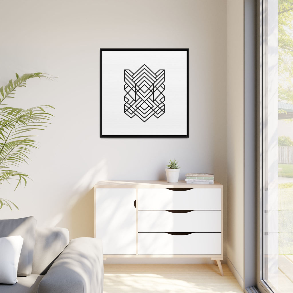 Framed Geometric Art Canvas