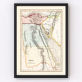 Vintage Map of Egypt 1832
