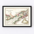 Vintage Map of British Possessions in North America 1832