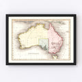 Vintage Map of Australia 1832