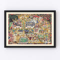 Vintage Pictorial Map of London's Underground 1924