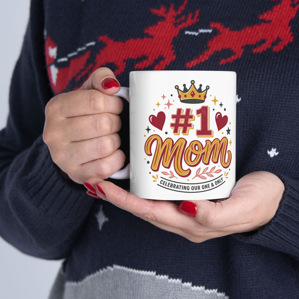 #1 Mom Mug | Crowned Mom Ceramic Mug