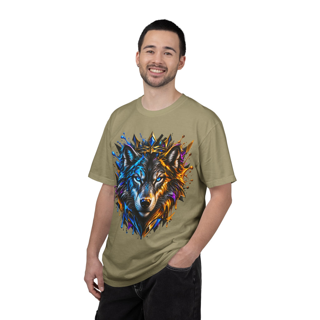 Wolf Head Graphic T-Shirt — Colorful Splash Art Tee