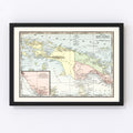 Vintage Map of New Guinea 1901
