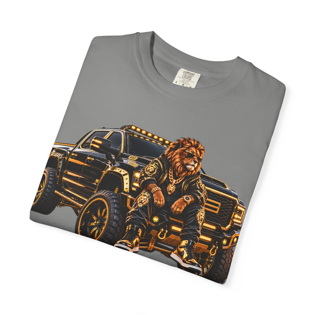 Lion Truck Graphic T-Shirt — Bold Off‑Road Crew Tee