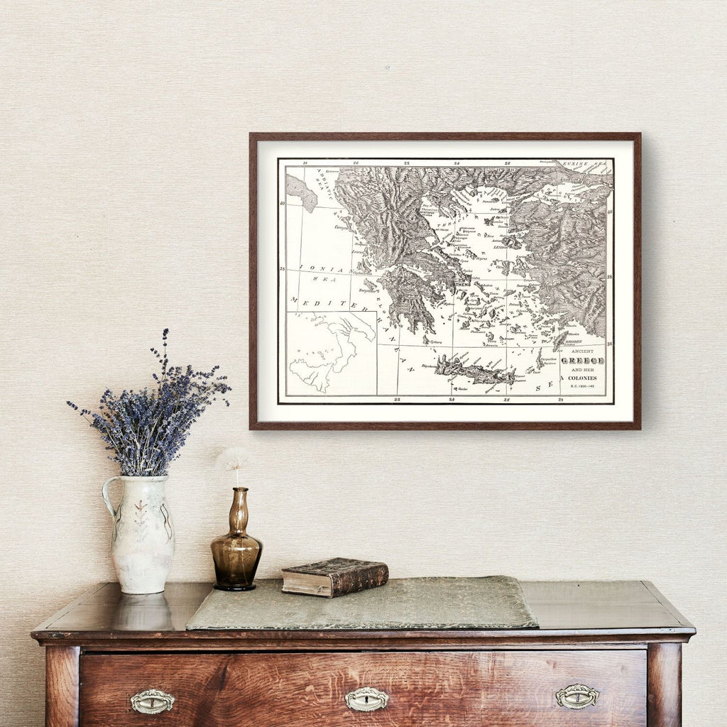 Vintage Map of Ancient Greece 1901