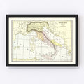Vintage Map of Ancient Italy 1901