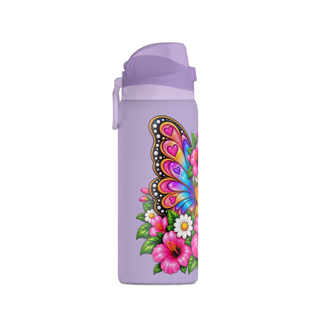 Floral Butterfly Insulated Water Bottle 32oz
