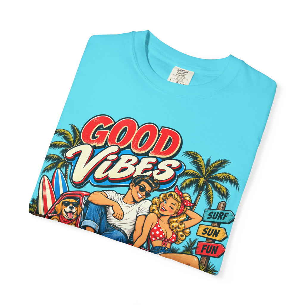 Good Vibes Retro Beach T-Shirt
