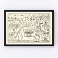 Vintage Map of Northwestern University 1940