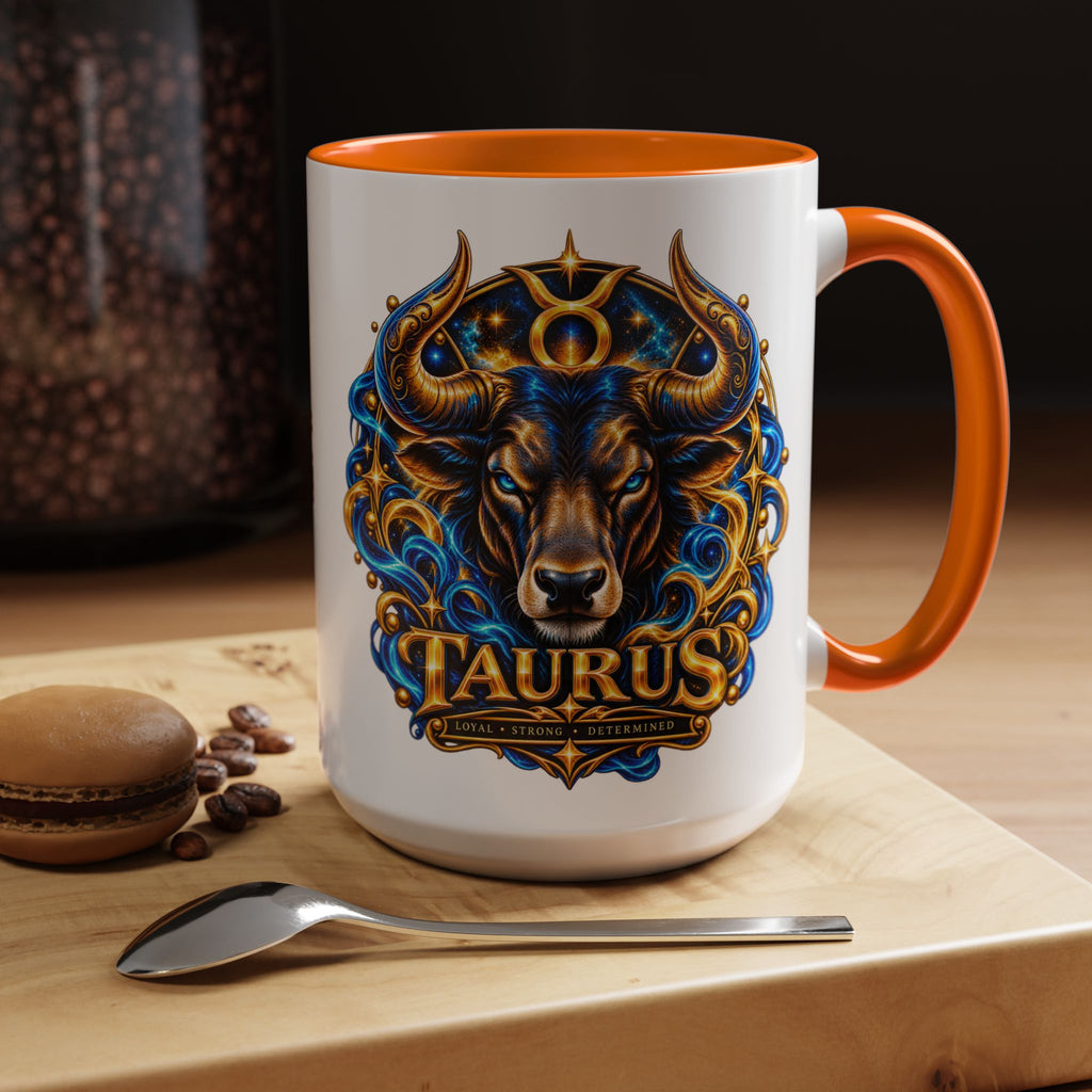 Taurus Coffee Mug — Zodiac Bull Accent Mug (11/15oz)