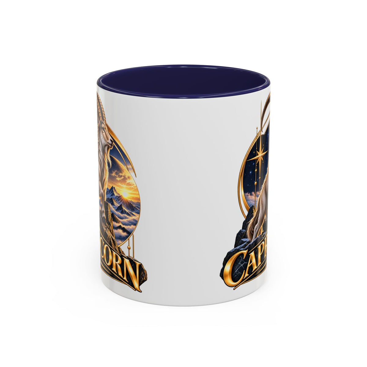 Capricorn Zodiac Coffee Mug — Astrological Goat Accent Mug (11/15oz)