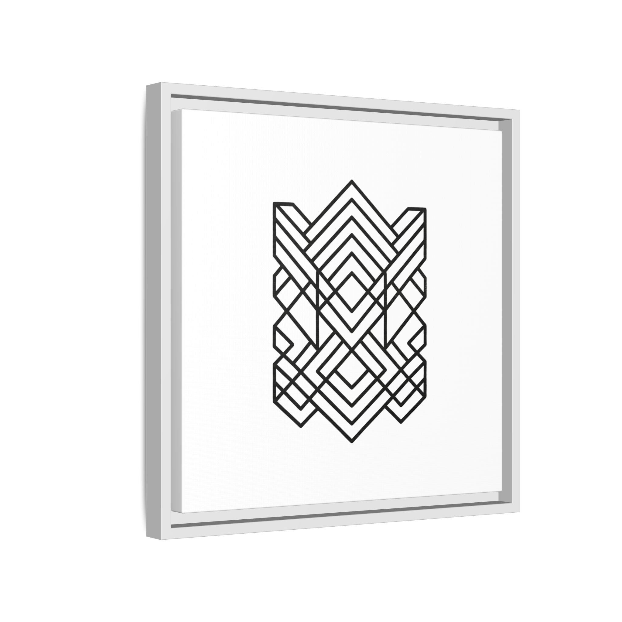 Framed Geometric Art Canvas