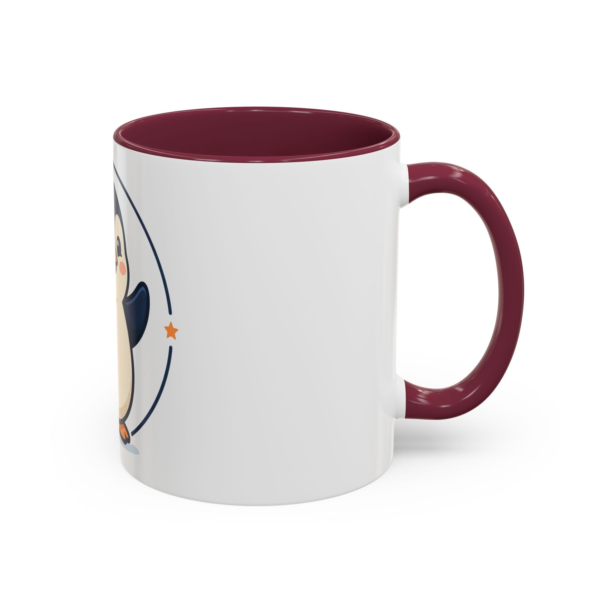 Cute Waving Penguin Mug | 11oz or 15oz Colorful Ceramic