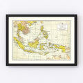 Vintage Map of East Indies 1943